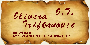 Olivera Trifkanović vizit kartica